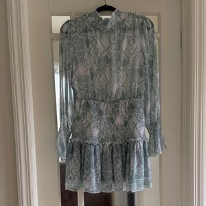 Chic Mint Snake Print Dress